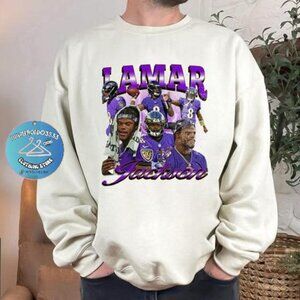 Baltimore Football Baltimore Ravens Lamar Jackson Sport Shirt Sweatshirt Retro